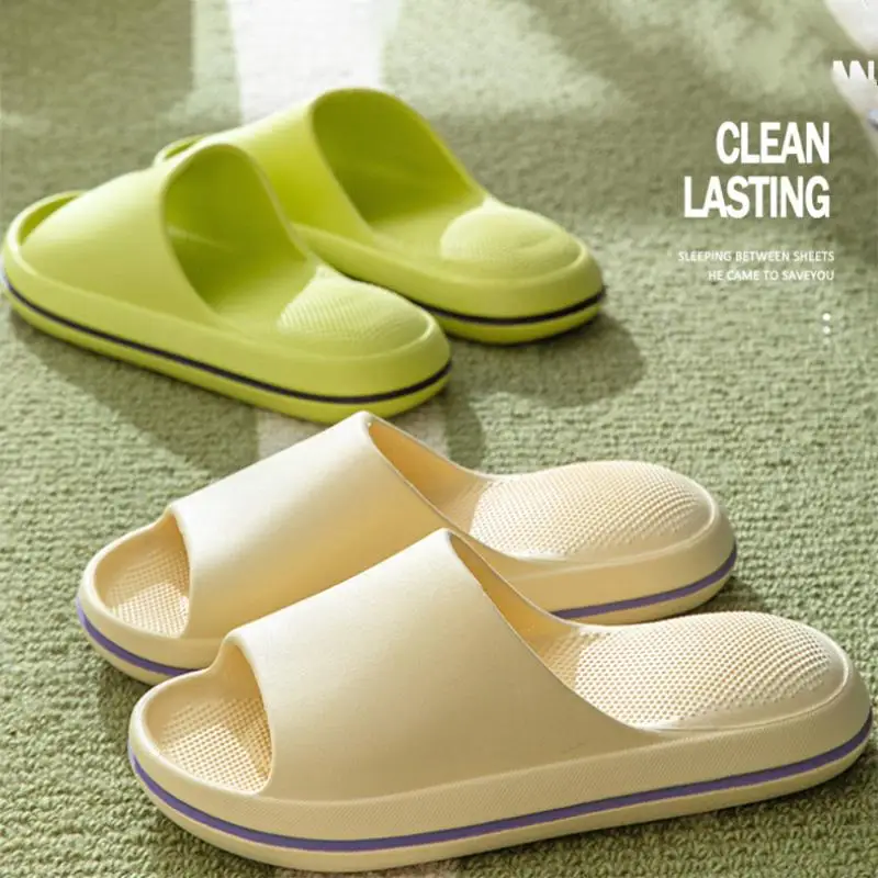 Paar-Hausschuhe in Bonbonfarben mit dicker EVA-Sohle für Damen, weiche Plateau-Massage-Slipper für den Sommer, Übergrößen 36-45, rutschfeste Strandsandalen – Detail 3