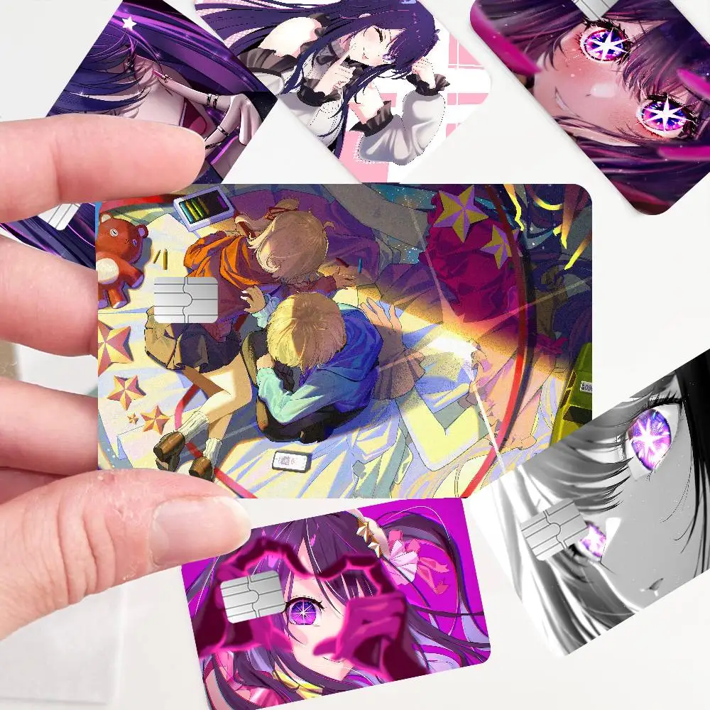 Oshi No Ko Anime Ai Hoshino 100% Hot Sale Amine Credit Debit Bank Card Bus Card Film Skin Sticker