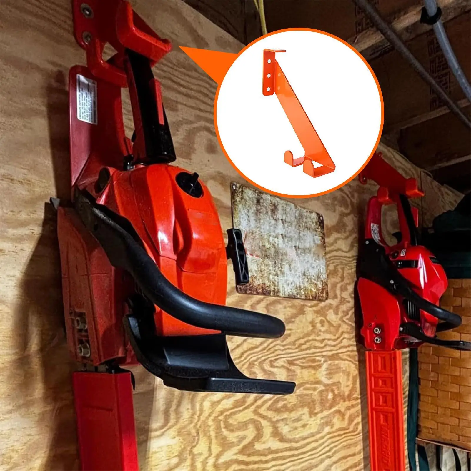 

Вешалки для бензопилы, настенное крепление, органайзер для гаражных инструментов из нержавеющей стали, настенное крепление, сверхмощная стойка для витрины, мастерской, двора