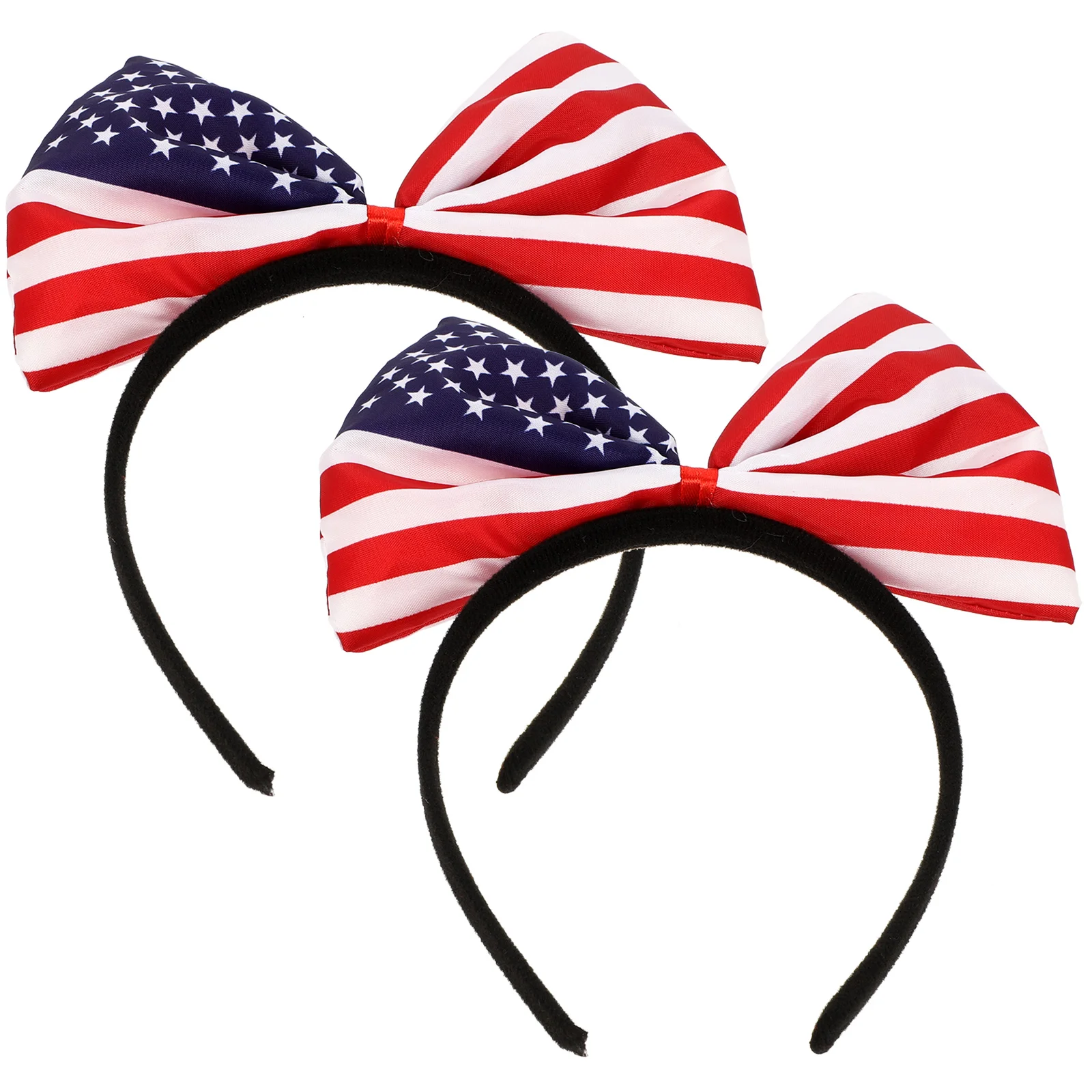 

2 Pcs Head Band American Flag Headband Festival Hairbands Cosplay Hoops Independence Day Girl Patriotic USA Miss