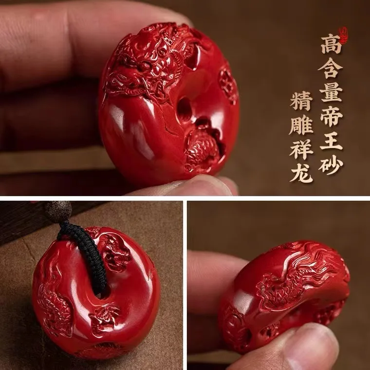 

Zhusha Zijin Sand Dragon Buckle Pendant, Imperial Sand Xianglong Pendant, Dragon Soaring Across the Seas, Attracting Wealth