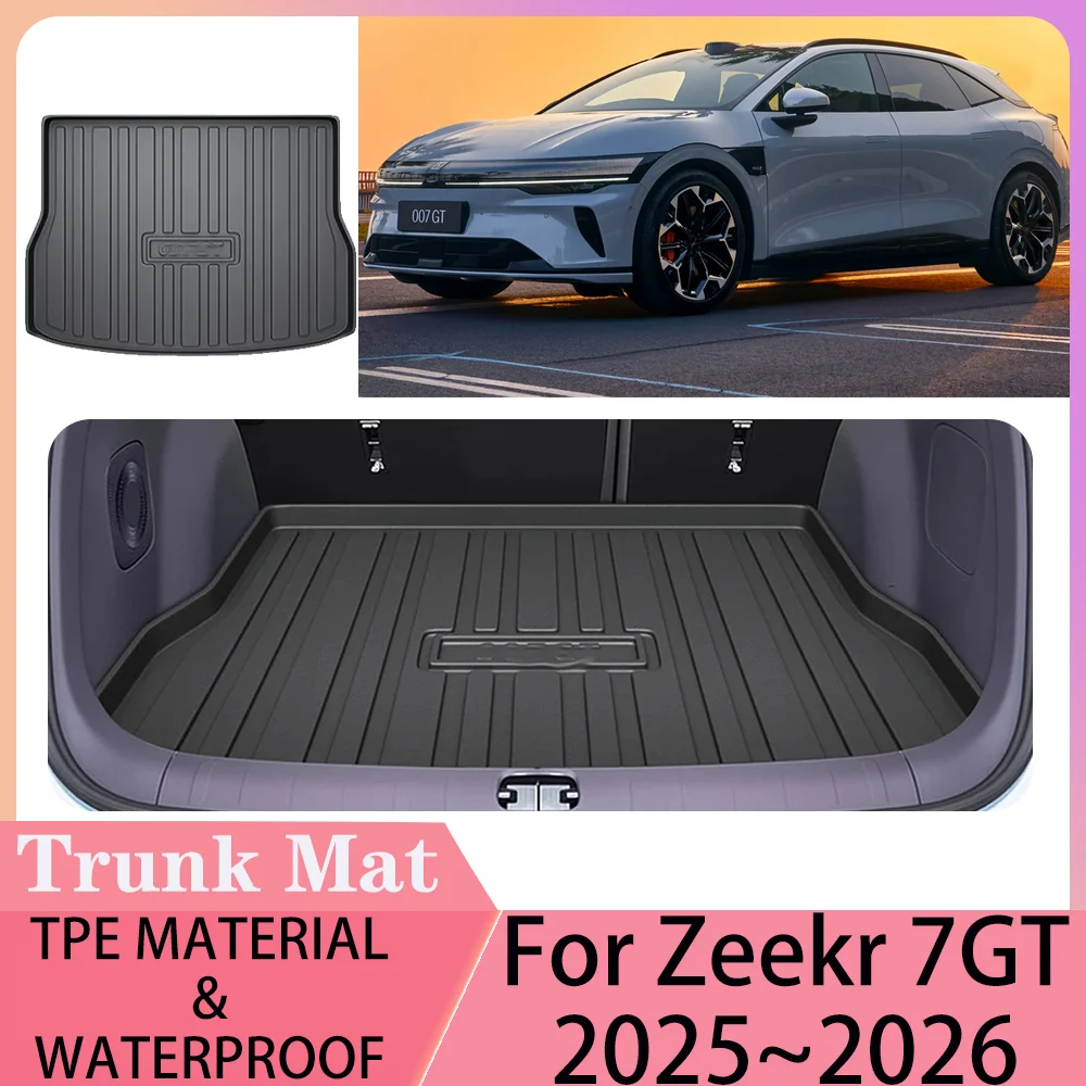 For Zeekr 7GT 2025~2026 Car TPE WaterProof Boot Covers Scratch Prevention Trunk Mat Pad Tray Protector Interior Accessories