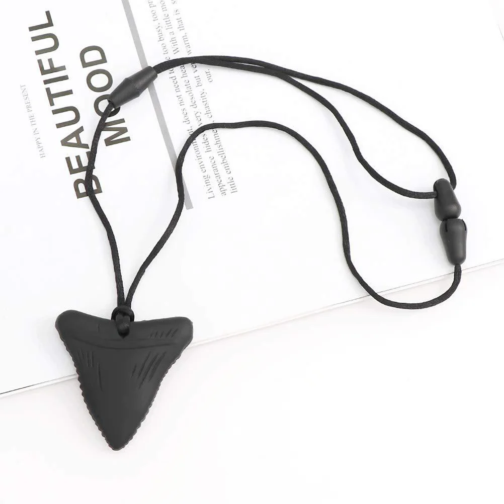 

3 шт., детский прорезыватель в форме акулы, молярное прочное мягкое жевательное ожерелье, облегчение прорезывания зубов, аутизм, детский кулон, комфорт зубной резинки