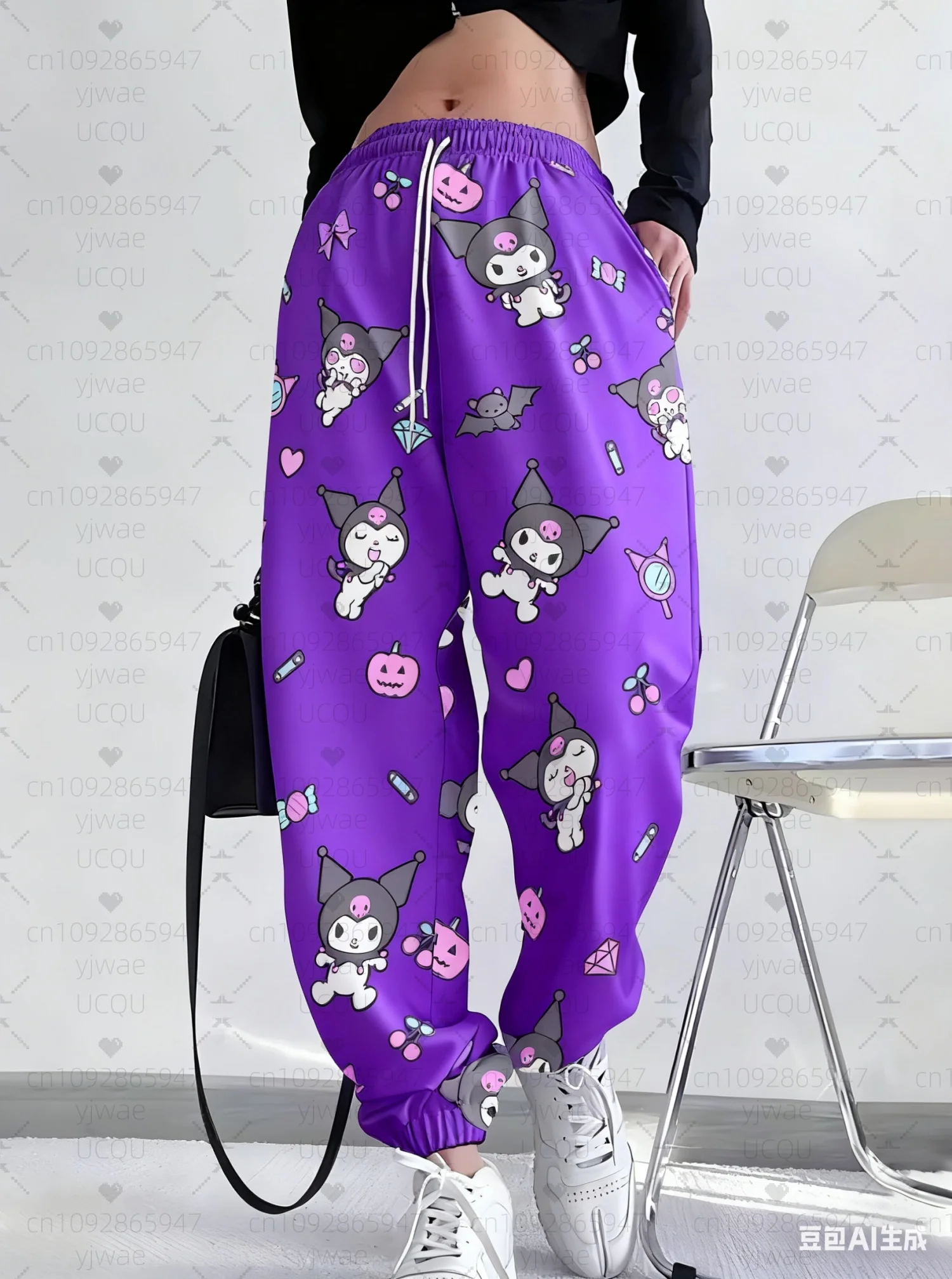 2025 Casual Sanrio cartoon dieren vrouwen Jogger Broek Kuromi Broek Lente/herfst Outdoor dames 6 kleuren Lange Broek broek