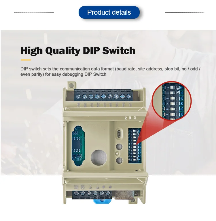 

Huaqingjun 4-Channel RS485 LAN Digital Input Module Modbus RTU/TCP 4DI Board for Sensors
