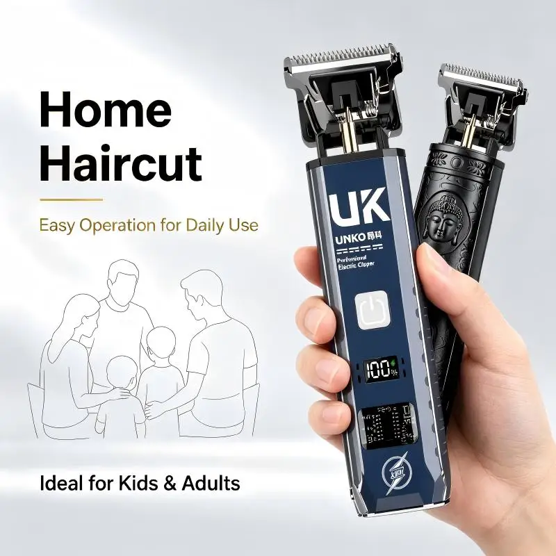 Lightweight Electric Hair Trimmer Cordless Hair Clipper Portable Structure Easy Clean Suitable for Home Personal Hair Grooming