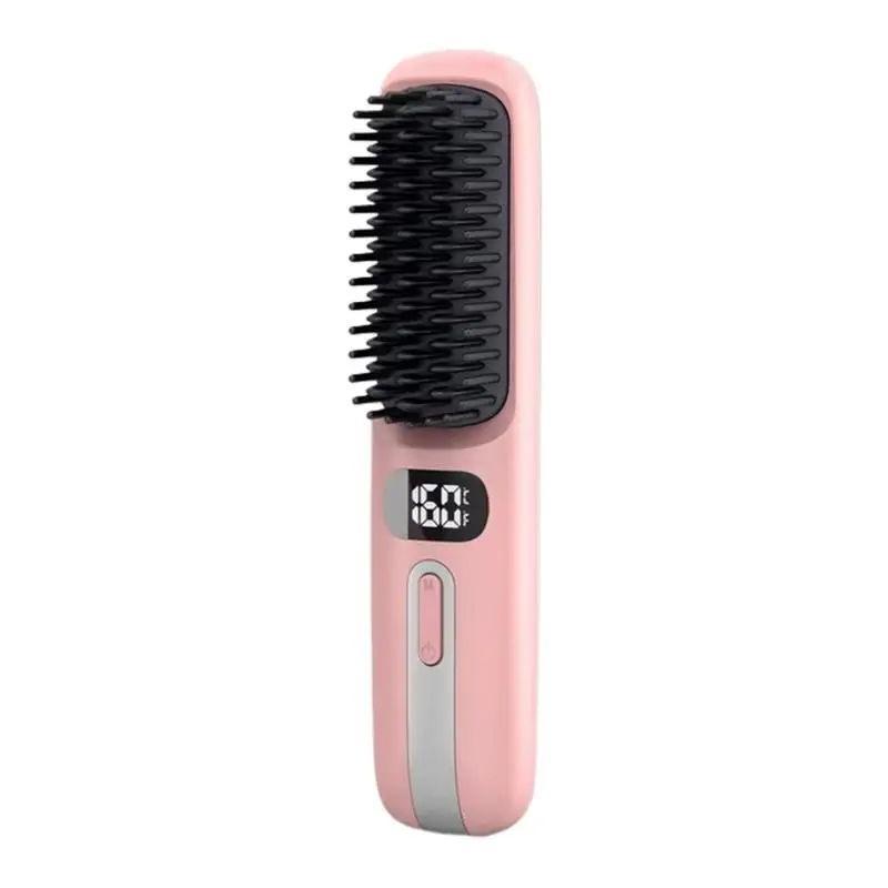 

Cordless Hair Straightener Brush Negative Ion Hair Straightener Comb Wet Dry Hair Straightener Portable Hair Comb Hot Comb