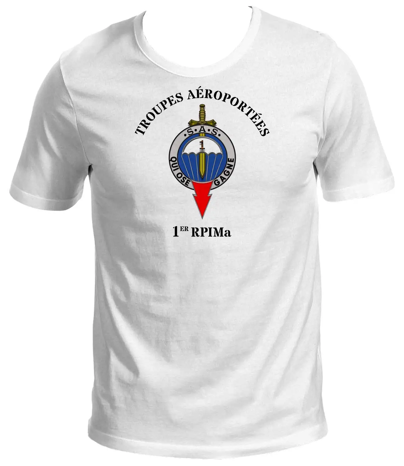 Troupes Aéroportées 1er RPIMa French Special Force T-Shirt Short Sleeve Casual Cotton O-Neck Summer T Shirt