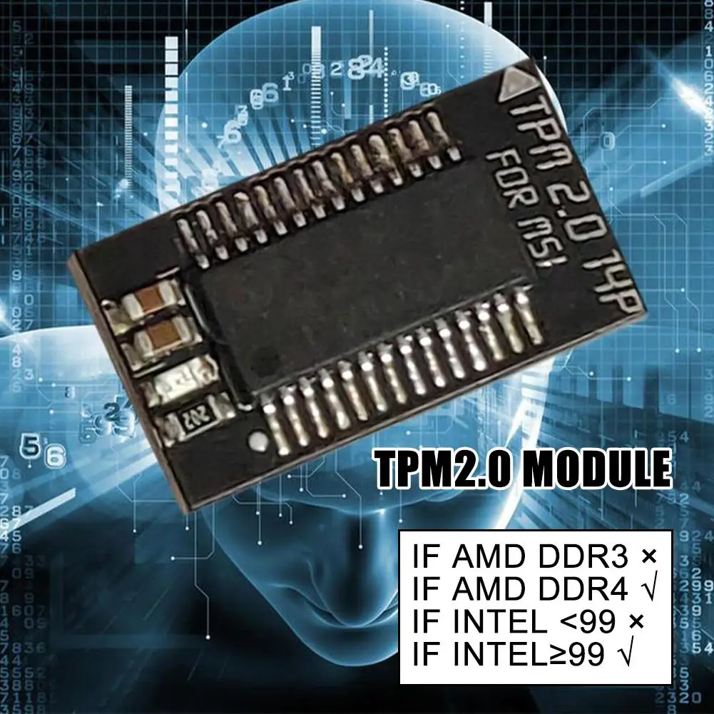 TPM 2.0 Encryption Security Module Remote Card Supports Version 18 2.0 Multi-brand Support 20-1pin Pin 14 12 Motherboard M2Y2