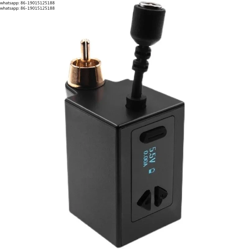

Tattoo machine wireless power supply 3.5A portable mini RCA stabilized battery 1300mAH.