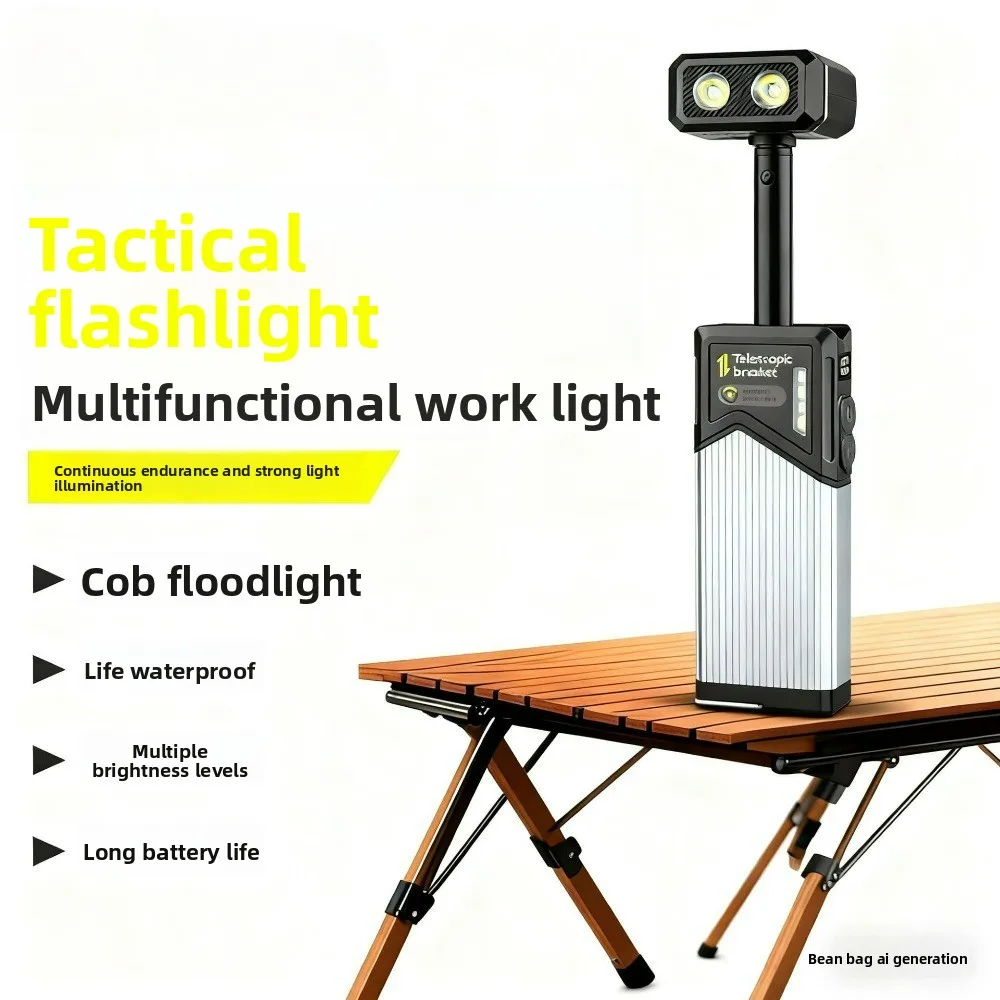 

Супер яркий 180° ° Вращающийся выдвижной фонарик Перезаряжаемый светодиодный рабочий фонарь для осмотра кемпинга и поиска объектов на открытом воздухе