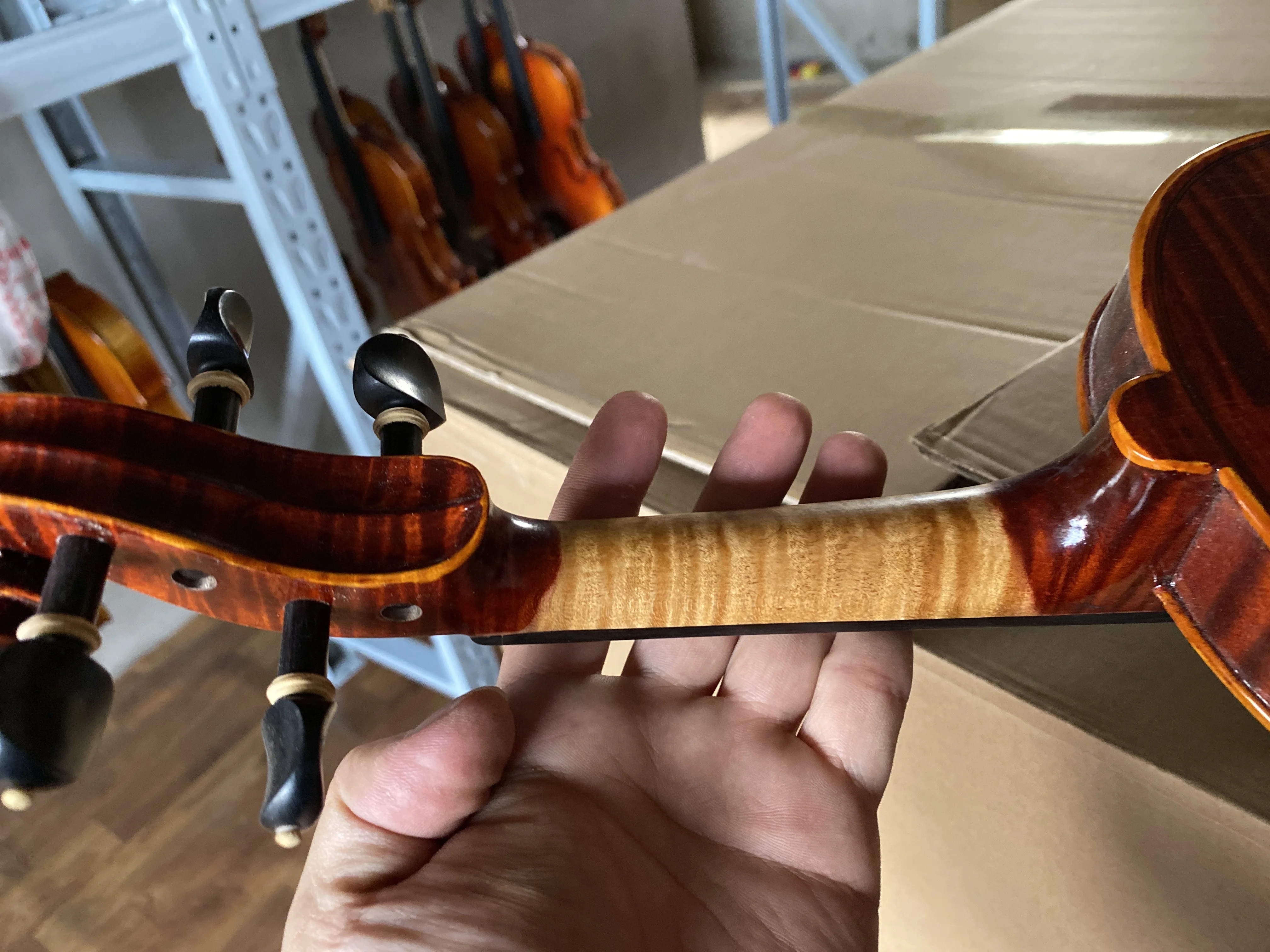 Natural dense flame Maple 100% handmade violin 4/4 3/4 Stradivarius 1716 violino Professional musical instruments with case bow