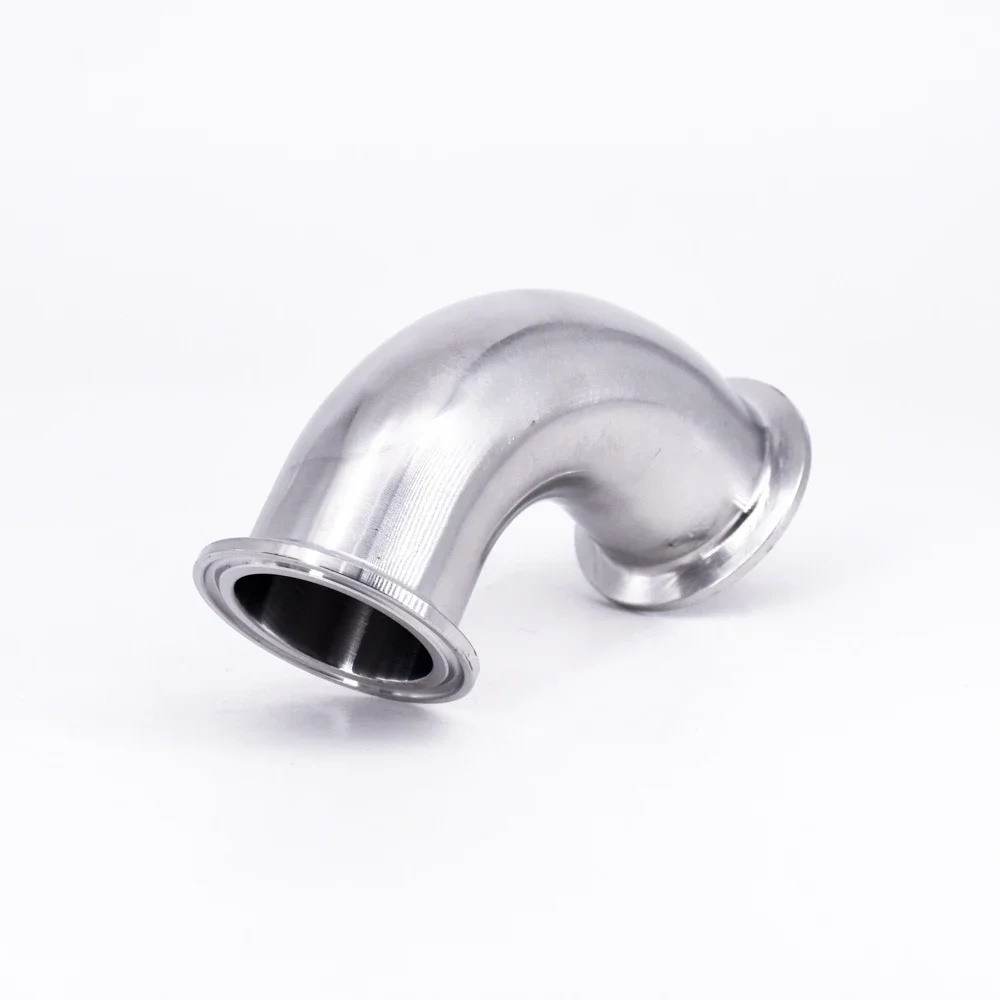 

38mm 1-1/2" Pipe OD 1.5" Tri Clamp Ferrule OD 50.5mm SUS 304 Stainless Steel 90 Degree Elbow Sanitary Pipe Fitting Homebrew