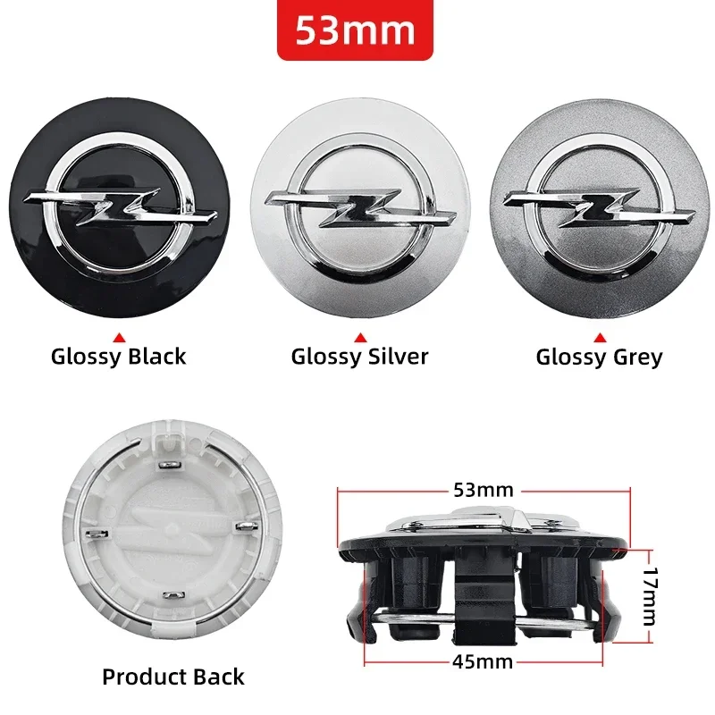 4pcs 53mm/100mm/110mm Car Wheel Center Hub Caps Badge For Opel Corsa Antara Astra Zafira Omega Vectra Insignia Accessories - view 2