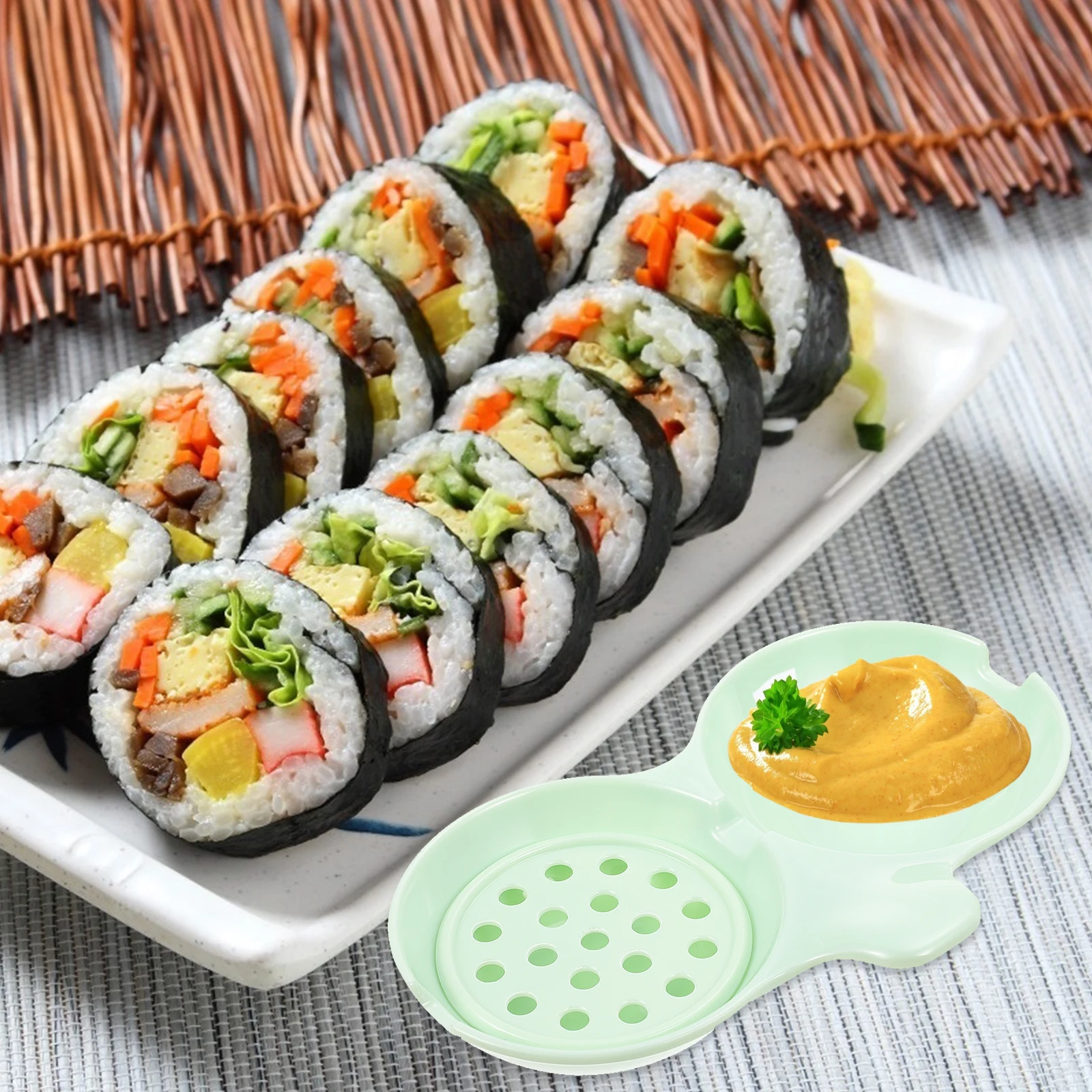 

1pc Oil Dry Seasoning Sauce Dipping Plate For Hot Pot Appetizer Organizer Kitchen Saucer Flavor Dish Smooth Lightweight