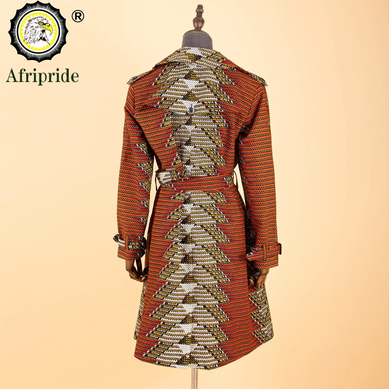 2026African Coats for Women Bazin Riche Ankara Attire Pure Cotton Trench Private Custom Wax Batik Print Trench S1824015