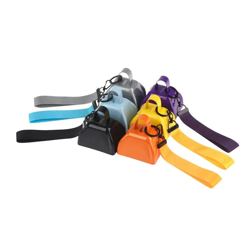 New Powerful Sound Iron Cowbell Noisemaker With Wrist Rope Compact Hand Bell For Celebrations Games And Cheering