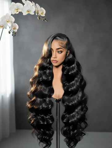 40 Inch Body Wave Human Hair Front Wig 13x6 13x4 HD Lace Transparent Frontal Wig Pre Plucked Brazilian Human Hair Wigs For Women