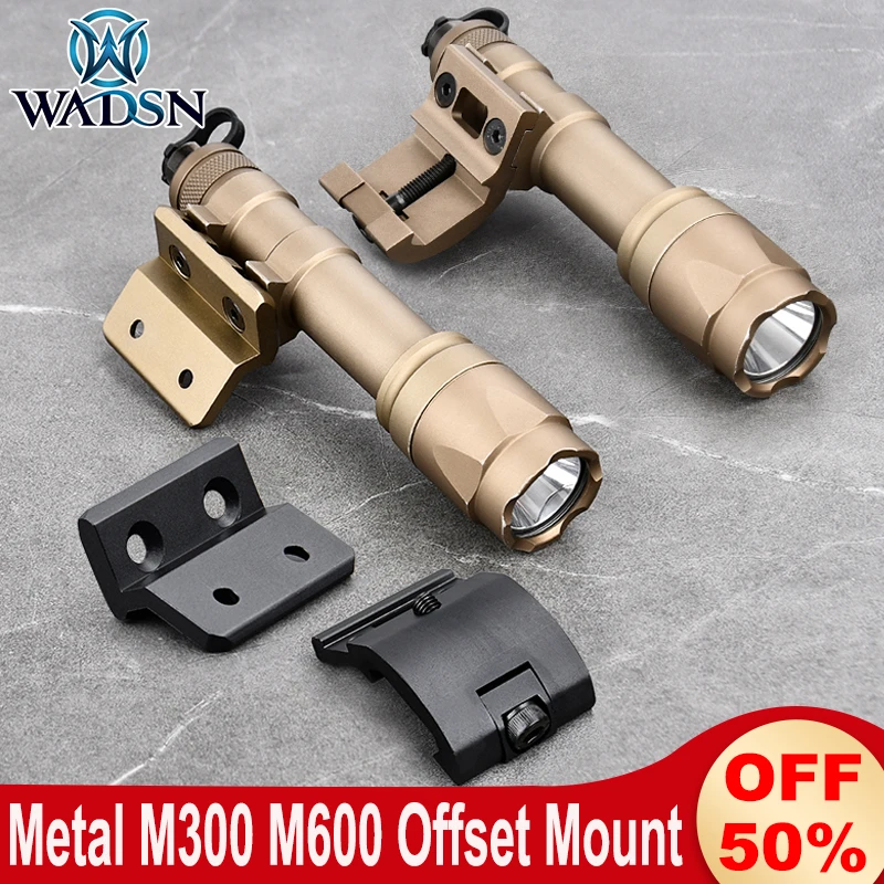 

WADSN offset Mount M300 M600 Flashlight Mounting Base M340 M640 Scout Light Support MLOK KEYMOD 20MM System Airsoft Hunting Gear