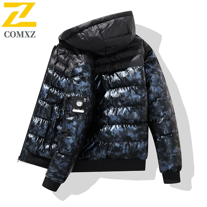 

COMXZ мужское пальто парка классическая толстая теплая морозостойкая уличная дорожная лыжная уличная стеганая куртка снежная ветрозащитная зимняя куртка