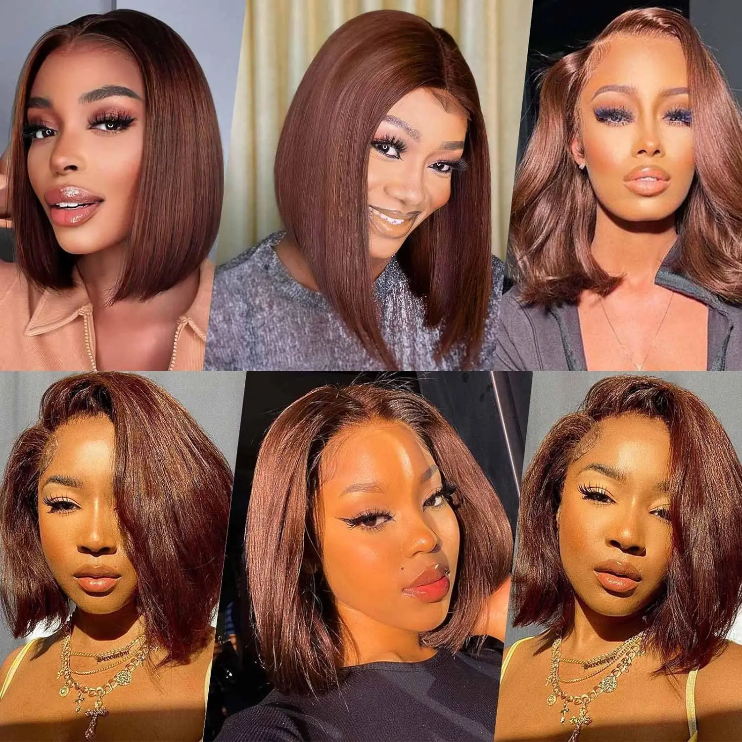 ボブウィッグスムースショートボブウィッグ,フロントレース,人毛