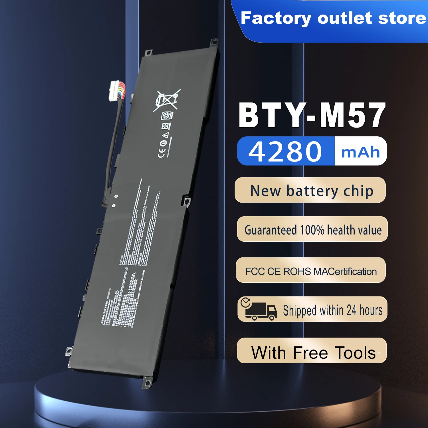 

DXT New BTY-M57 Laptop Battery For MSI GP66 GP76 Leopard 10UG 10UE 11UG 11UH 10UH 11UE MS-17K3