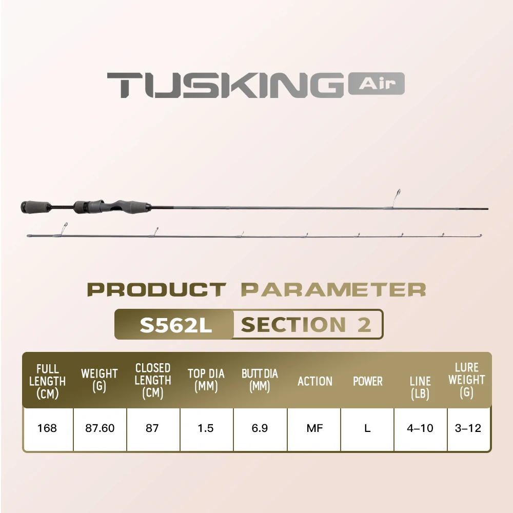 Cylius Tusking Air Ultraleichte BFs Stream Angelrute Spiral Cross Carbon Fast Action Spinning Casting Bass Pike Angelrute