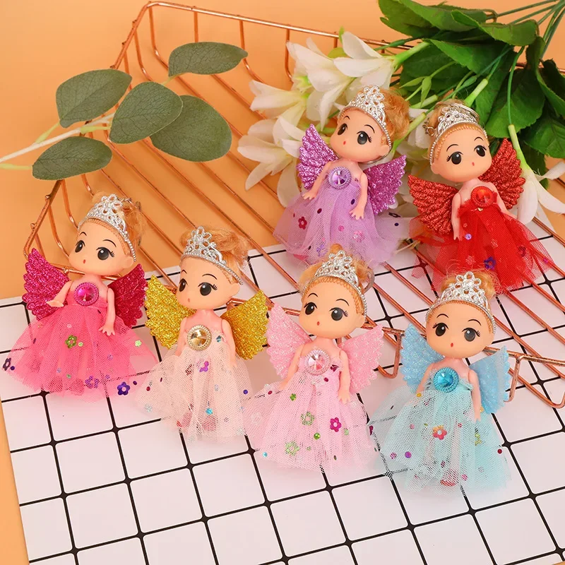 12CM Princess Angel Girl Doll Keychain Bag Decoration Ornaments Children Gift Toy