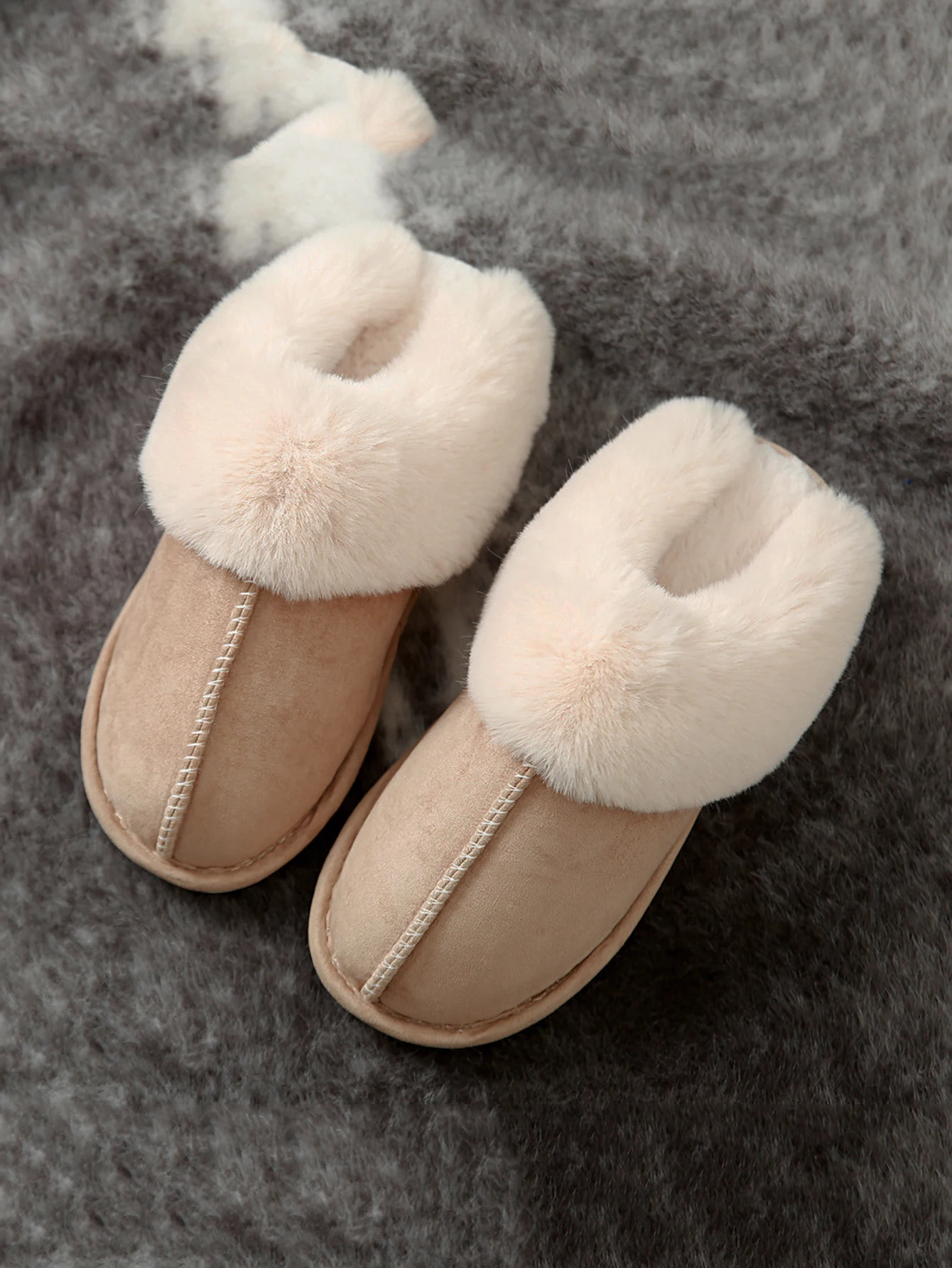 Big Size 47 Men Winter Slippers Furry Warm Home Shoes Men Couples house floor slides Slip On Footwear Comforty soft bedroom shoe