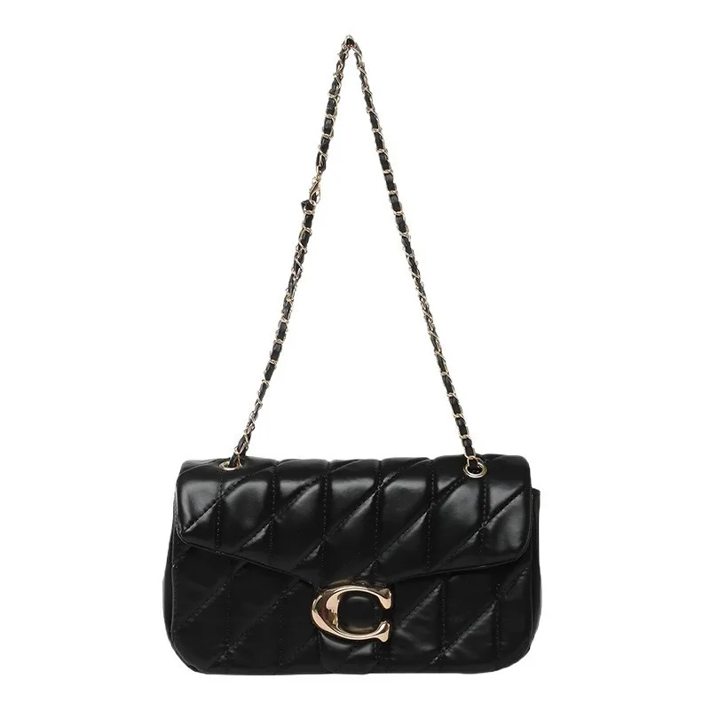 

In the spring of 2026, the new rhombic striped fragrance chain shoulder bag slung under the tide of female bag. women bag