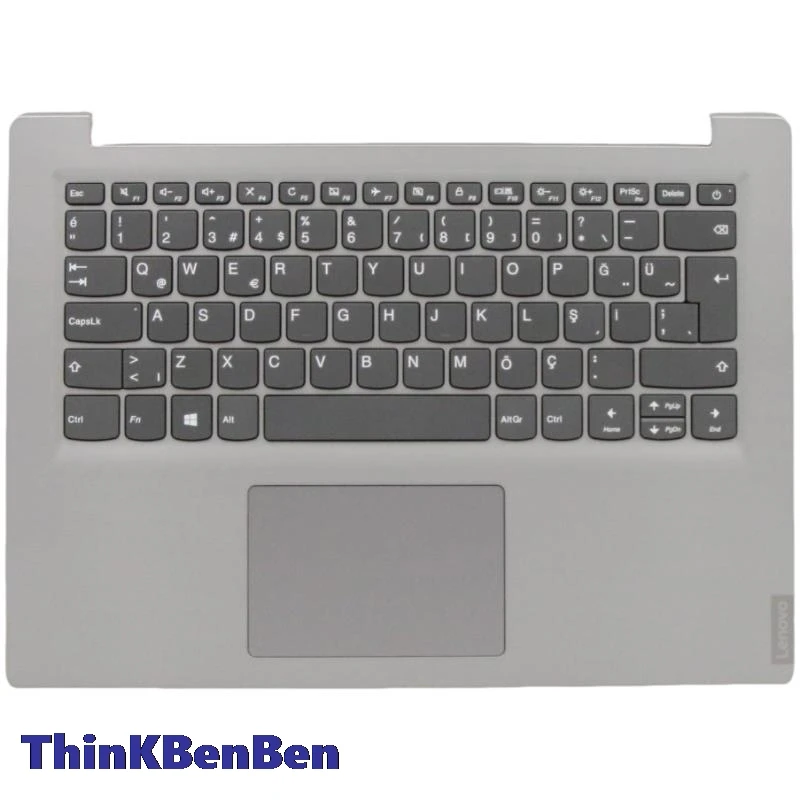 

TR Turkish Keyboard Grey Upper Case Palmrest Shell Cover For Lenovo S145 14 IWL 14AST 14API 14IGM 14IKB 14IIL 5CB0X55772