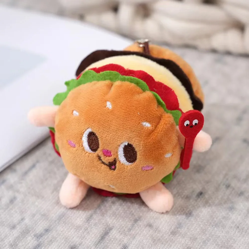 Cartoon Hamburger Keychain French Fries Cheese Key Chain Chicken Leg Schoolbag Accessories Car Key Ring Decoration