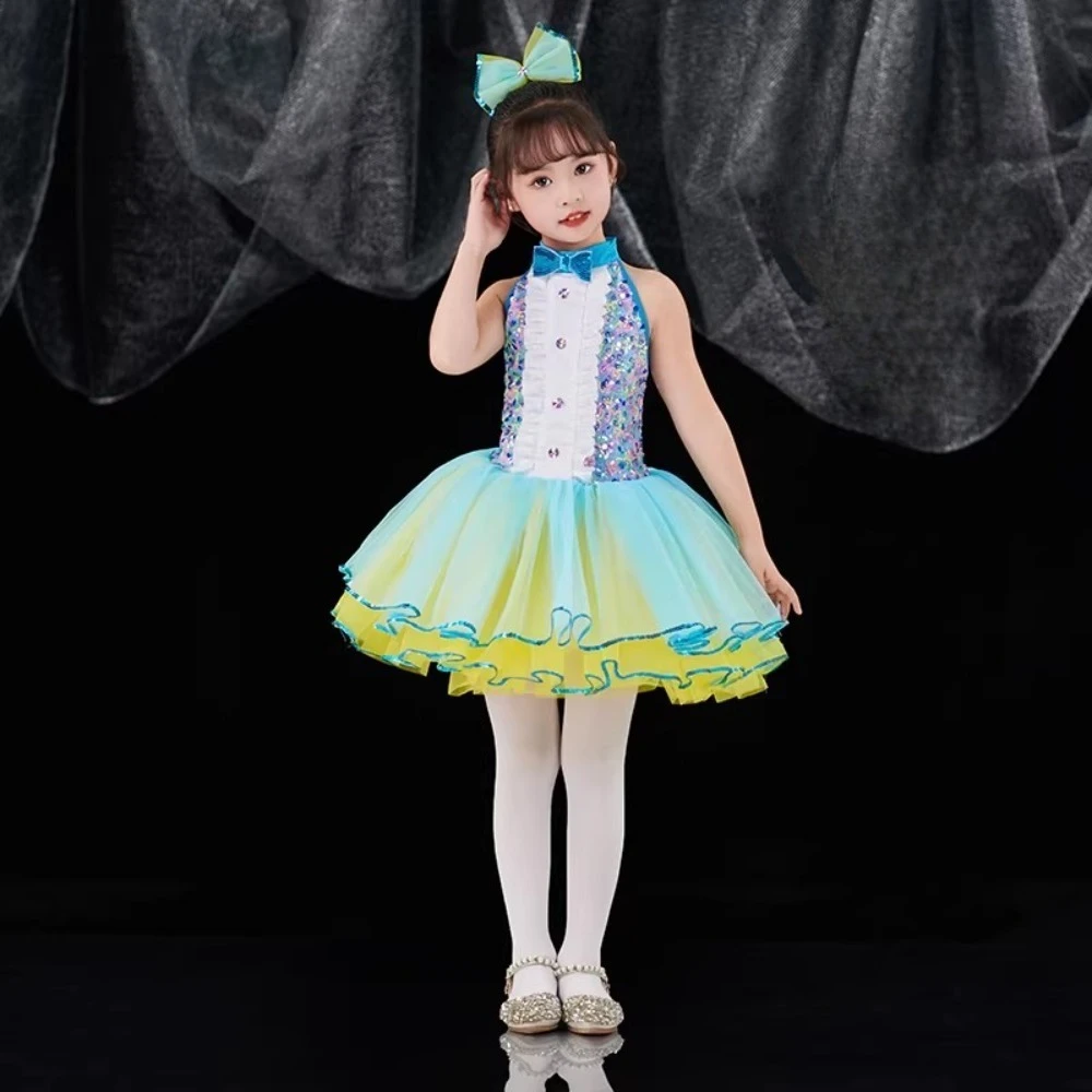

Tutu Ballet Leotards for Girls Dress Children Clothing Kids Clothes Dance Wear Elegant Princess Summer Stage Performance Costume