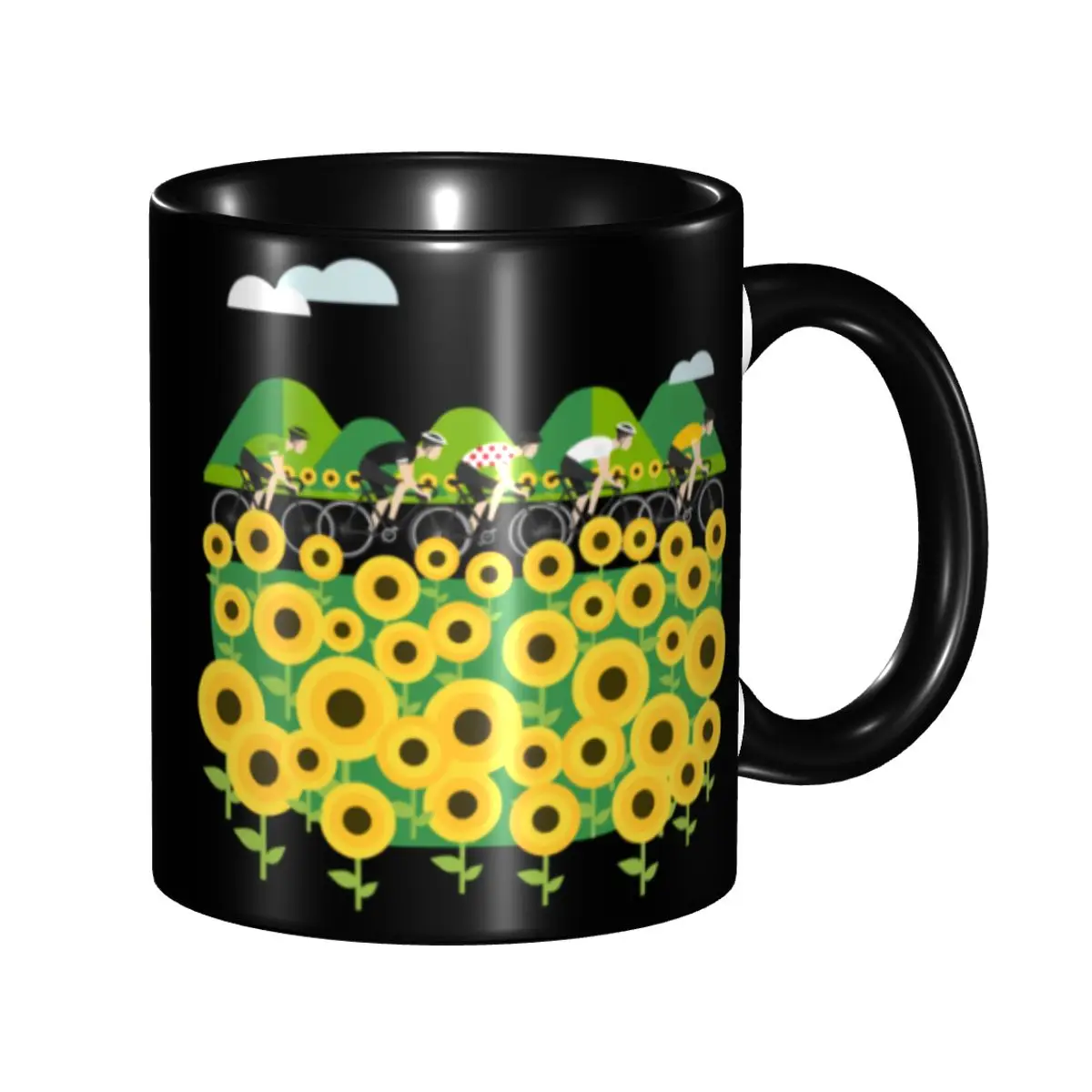 DIY Tour de France Radsport-Rennen Keramikbecher Personalisierte Kaffeetassen Kreatives Geschenk