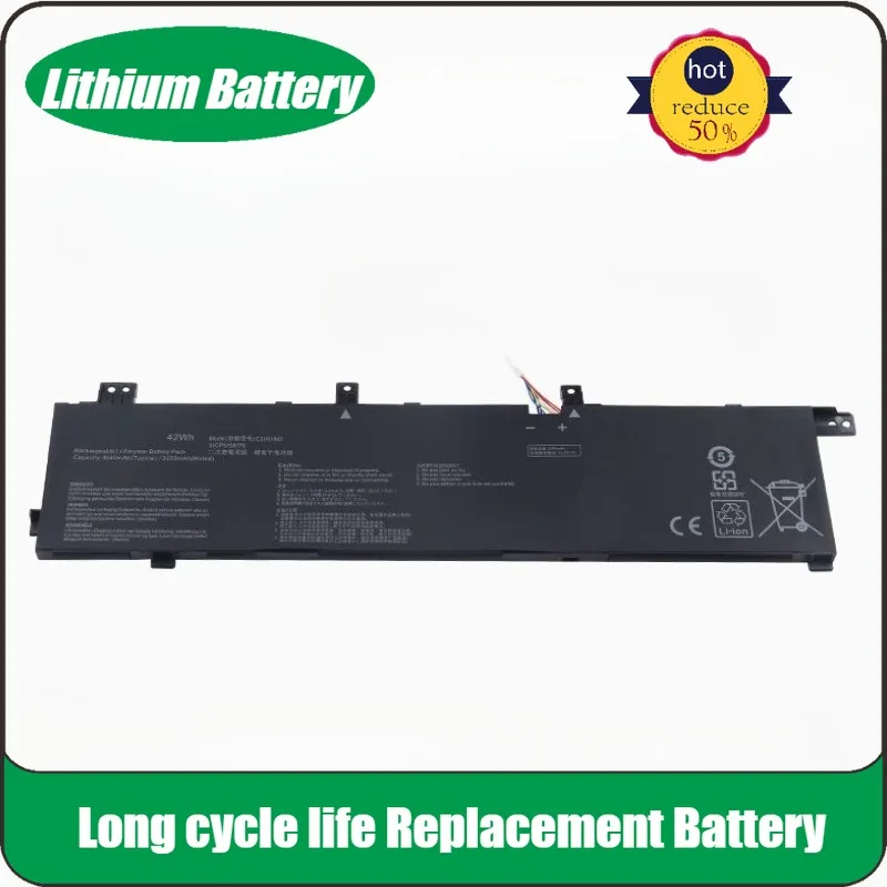 

New C31N1843 Laptop Battery 11.55V For ASUS VivoBook X532FL X432FA S14 S432 S432FL S432FA S15 S532 S532FA S532FL 0B200-03430000