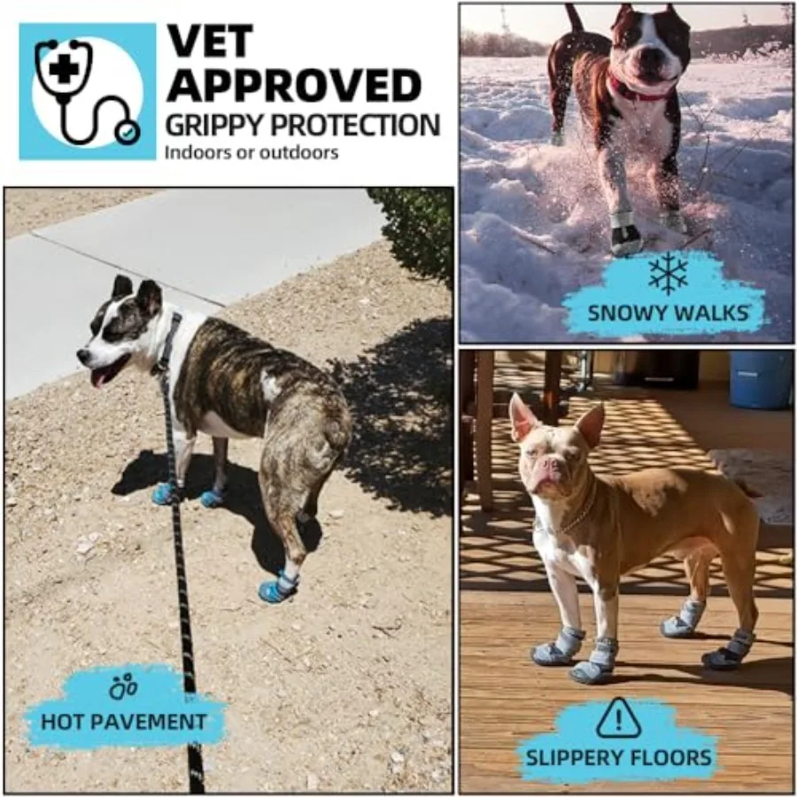 대형견용 신발 중형견 부츠 하드우드 바닥용 발 보호대 야외용 강아지 신발 뜨거운 포장도로 겨울 눈용