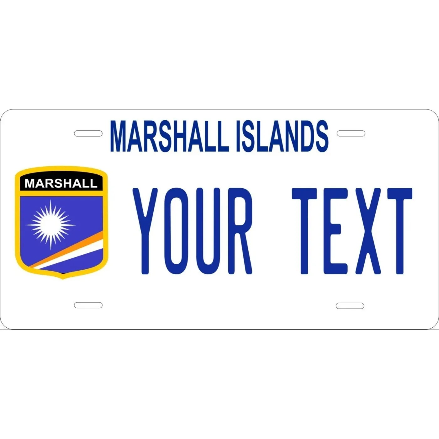 Custom Text Marshall Islands Flag Metal Sign Vintage Home Wall Decor Plaque Ideal Gift