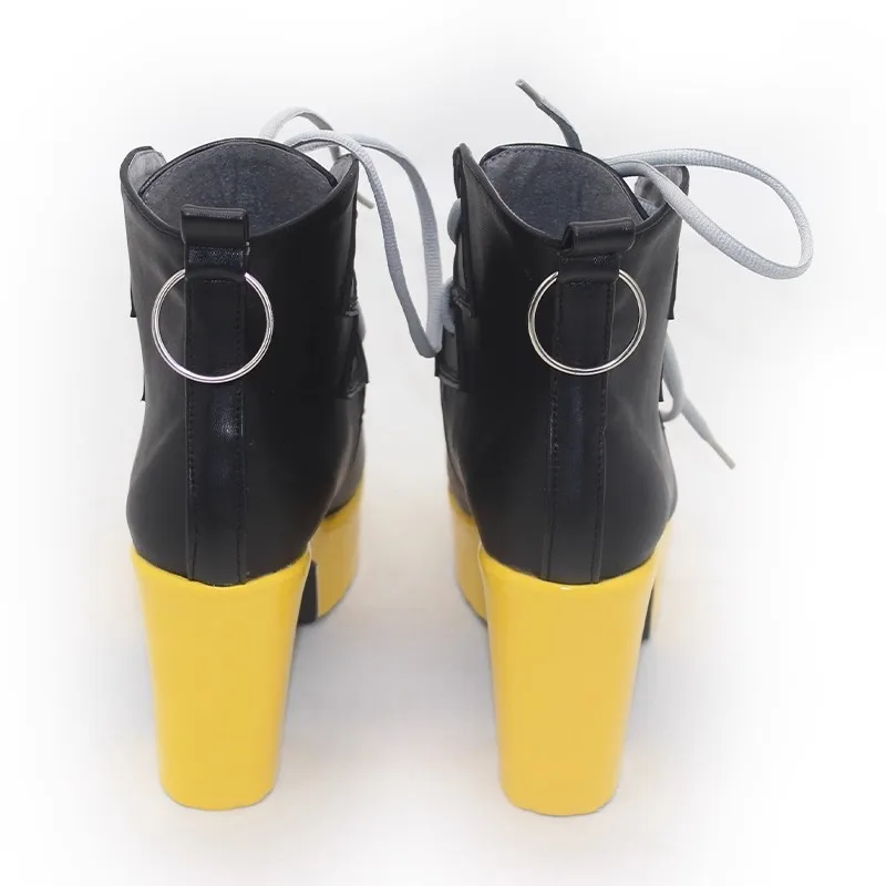 أحذية Game Orphie التأثيرية للنساء للجنسين، أحذية عالية من جلد البولي يوريثان لحفلات الهالوين وأعياد الميلاد #2