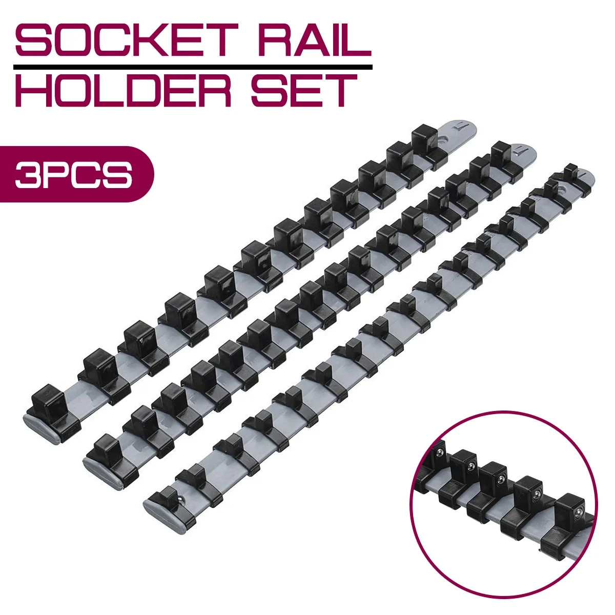 3PCS Wrench Wall Organizer 1/4