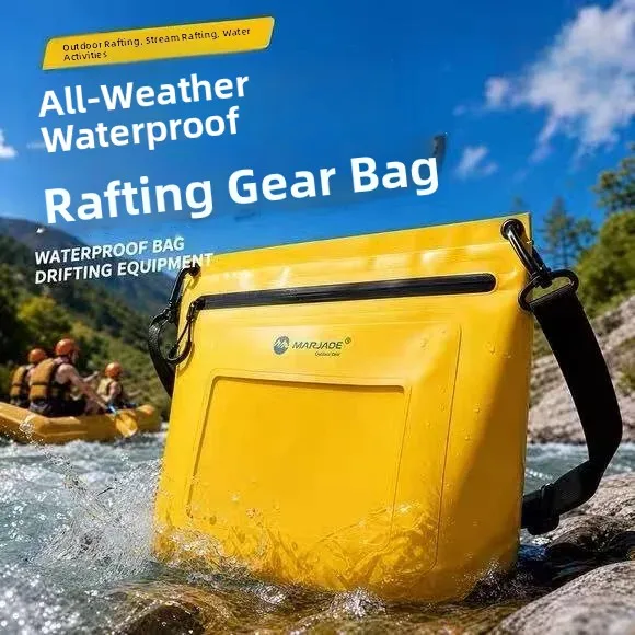 Large Capacity Waterproof Bag for Outdoor Rafting And Beach Use Phone Pouch Crossbody Bag against Heavy Rain PVC Material