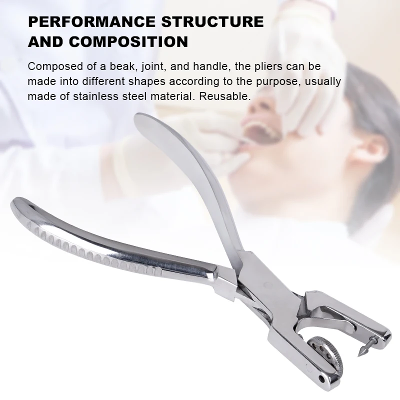 

1pc Stainless Steel Dentistry Rubber Dam Puncher Pliers Clinic Rubber Stamp Barrier Dams Punch Perforator for Dental Surgery