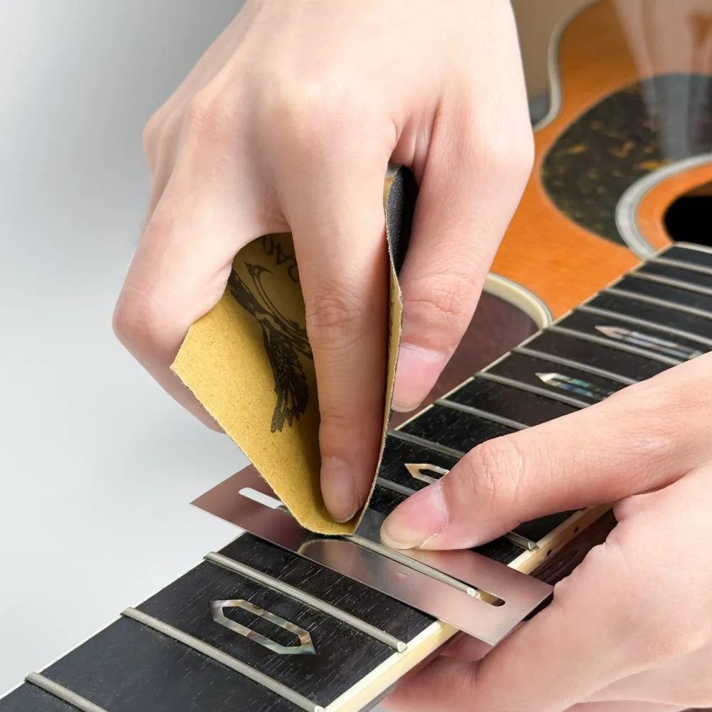 Guitar Fret Protector Stainless Steel Fingerboard Guard Shim for Fret Polishing Leveling Luthier Tool view 2