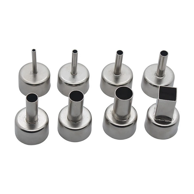 8Pcs 3-12mm Welding Nozzle Tip Heat Guns Nozzle Sleeve Hot Air Guns Nozzle for 858D Hot Air Rework Stations Accessories