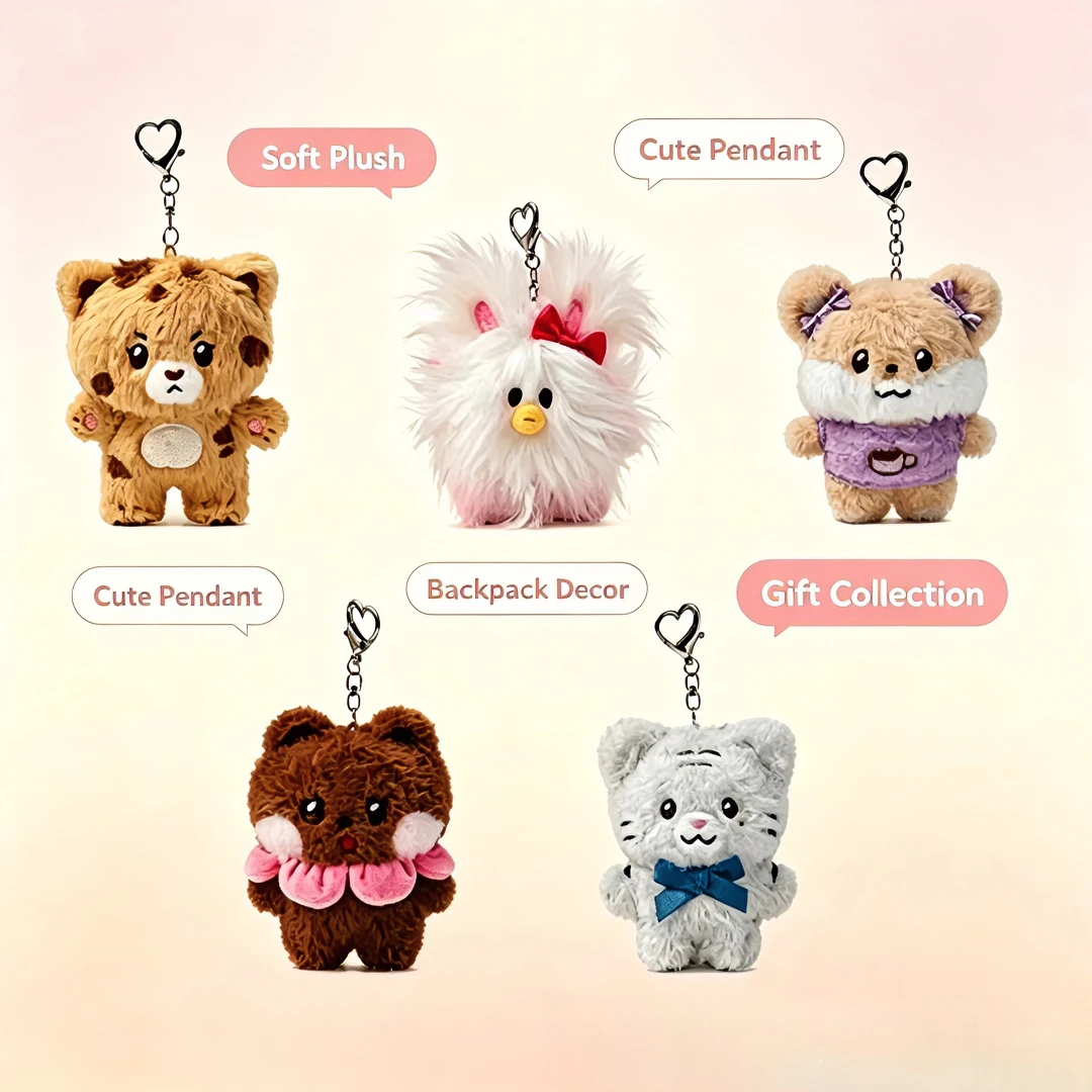 ILLIT DEARLIT Ver.2  Keychain Cute Cos Animal Stuffed Pendant Backpack Ornament Idol Collection Birthday Fan Gift