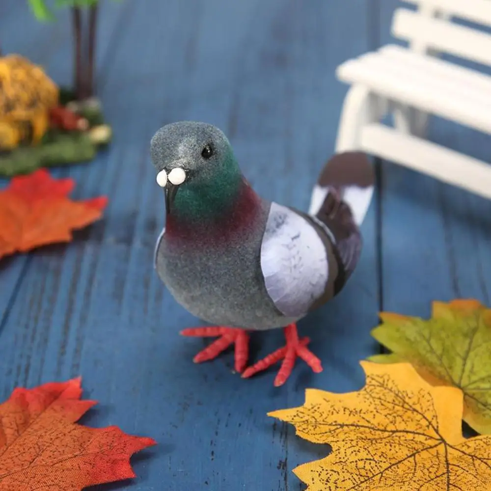 1/2PCS Gift Home Decoration Photography Props Dove Model Simulation Grey Pigeon Imitation Animal Artificial Birds