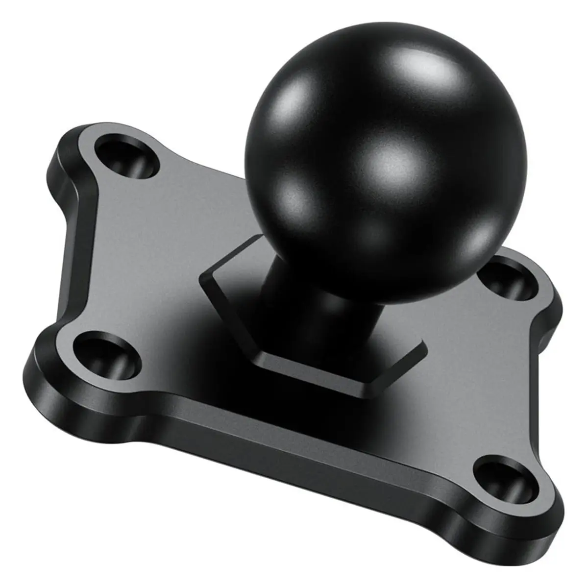 [2026 Trend]1'' Ball Mount Base with 4-Hole AMPS Square Plate Rubber Ball Compatible with 1 Inch Ball Double Socket Arm