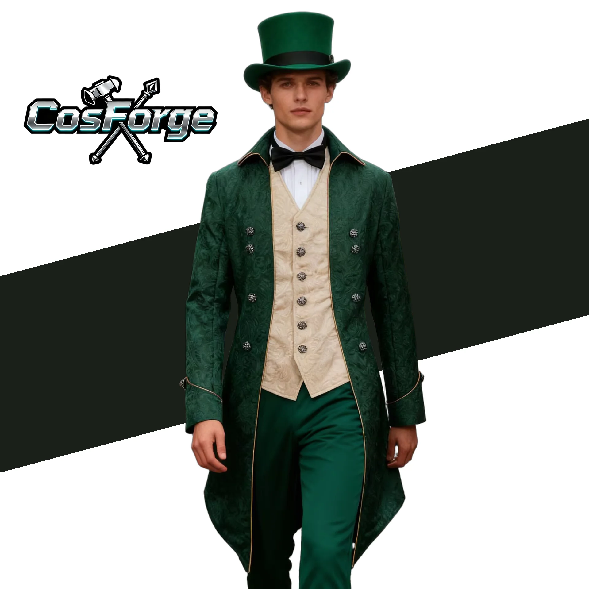 

Halloween Gentleman Tuxedo Set Men - Presidential Blazer Pants Hat Tie 4-piece 2026