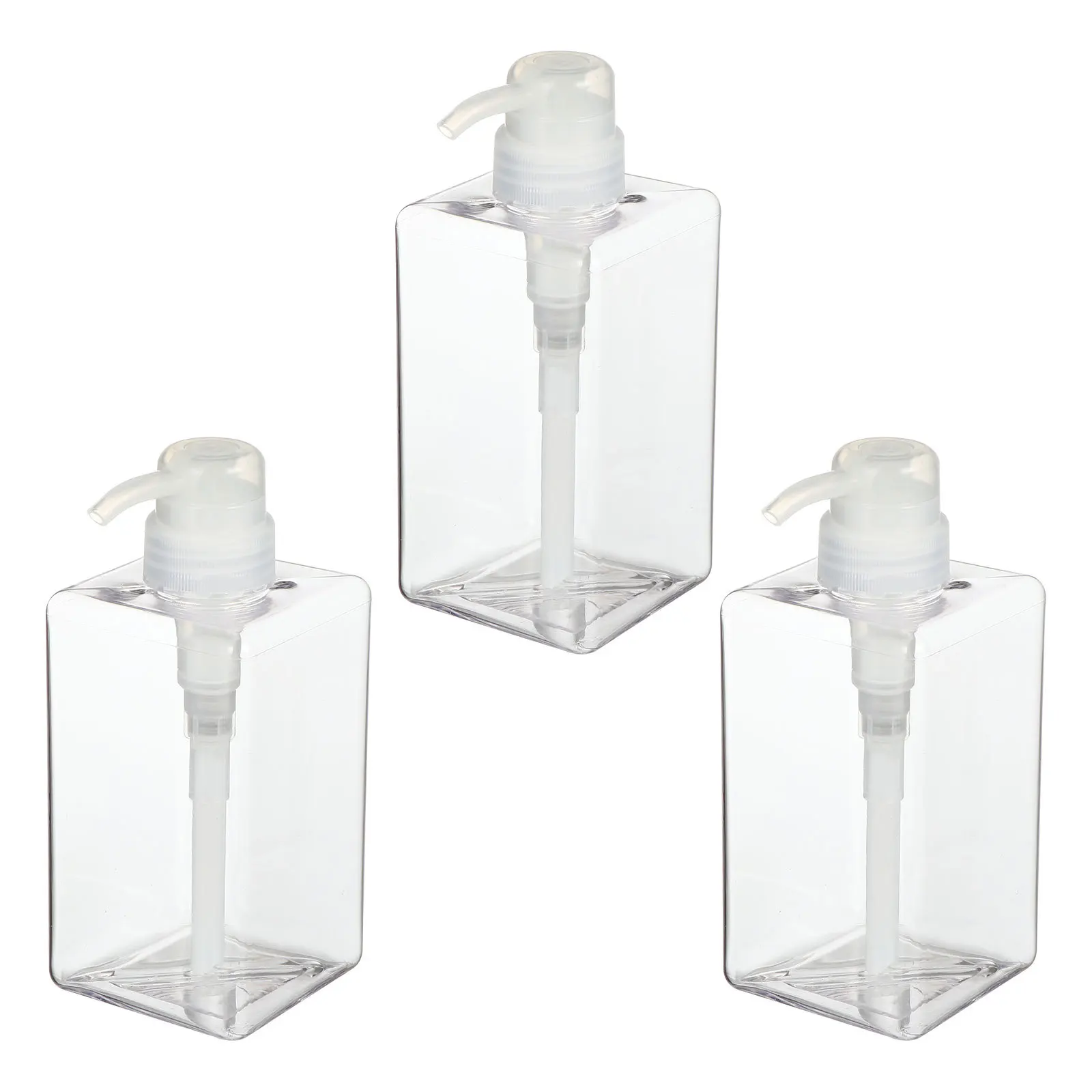 3 قطعة 450 مللي زجاجة مضخة فارغة صديقة للبيئة إعادة الملء الحاويات لمستلزمات التجميل رحلات رياضية زجاجة محلول حاوية أدوات الزينة #2