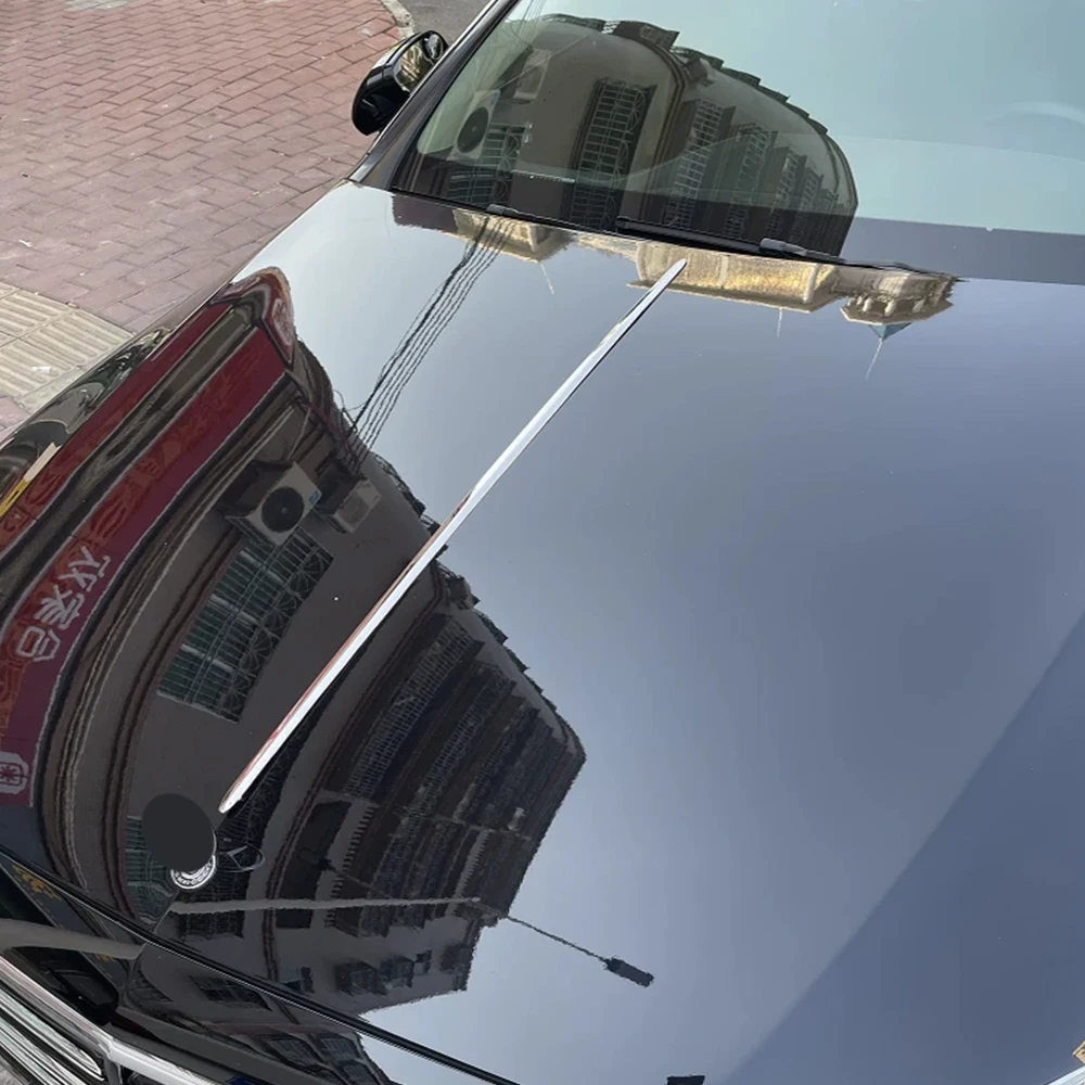 Edelstahl-Motorhauben-Zierleiste für Mercedes Benz E S Klasse W213 W214 W222 W223 2016-2025 Chrom-Fronthauben-Verkleidung – Detail 2