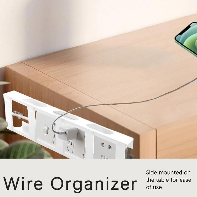 2 Stück Tangle free Cord Organizer Kabel-Management-Tray unter dem Schreibtisch mit glatten Kanten, saubere Draht organization